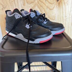 Kids Jordan Retro Black and Red Sneakers